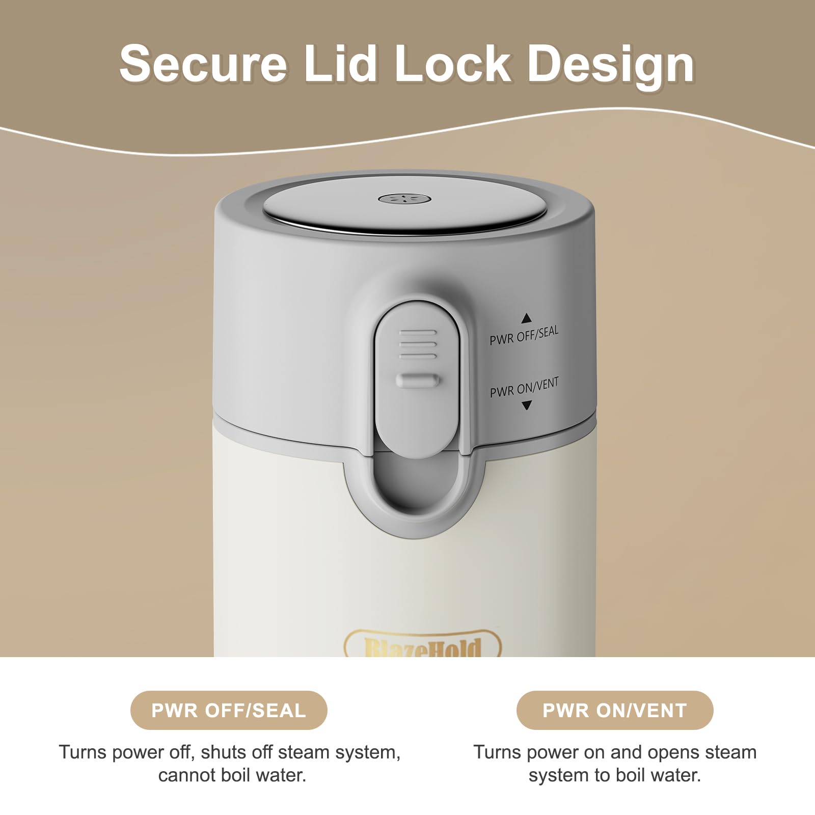 BlazeHold travel kettle with rapid boil for hotel stays.