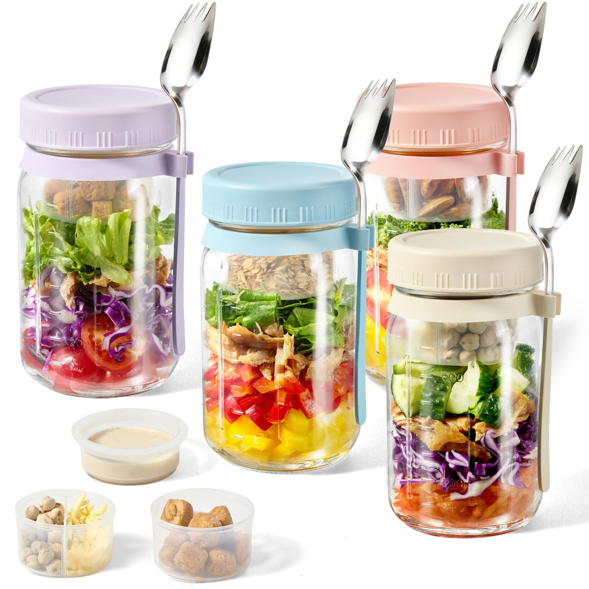 BLAZPATH Salad Pod with dressing cup and spork for a ready-to-go lunch.