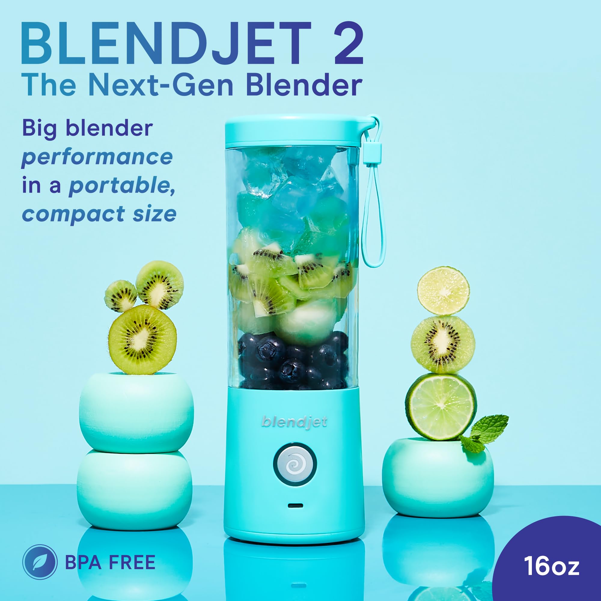 BlendJet 2 mint base motor shown for compact performance