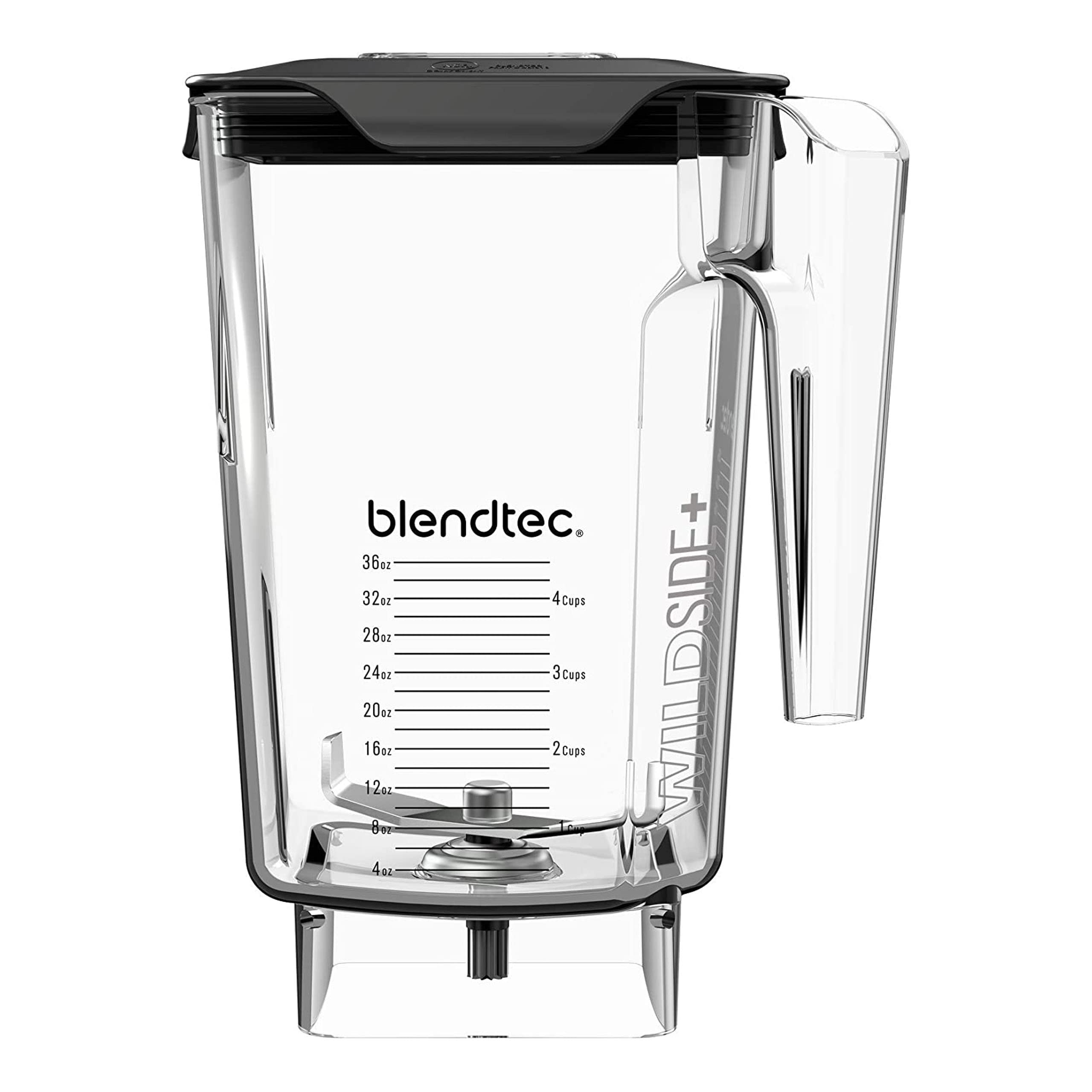 Blendtec WildSide+ jar base for high-volume blending and easy pouring.