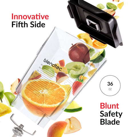 Blendtec measuring markings on the jar help measure ingredients during blending.