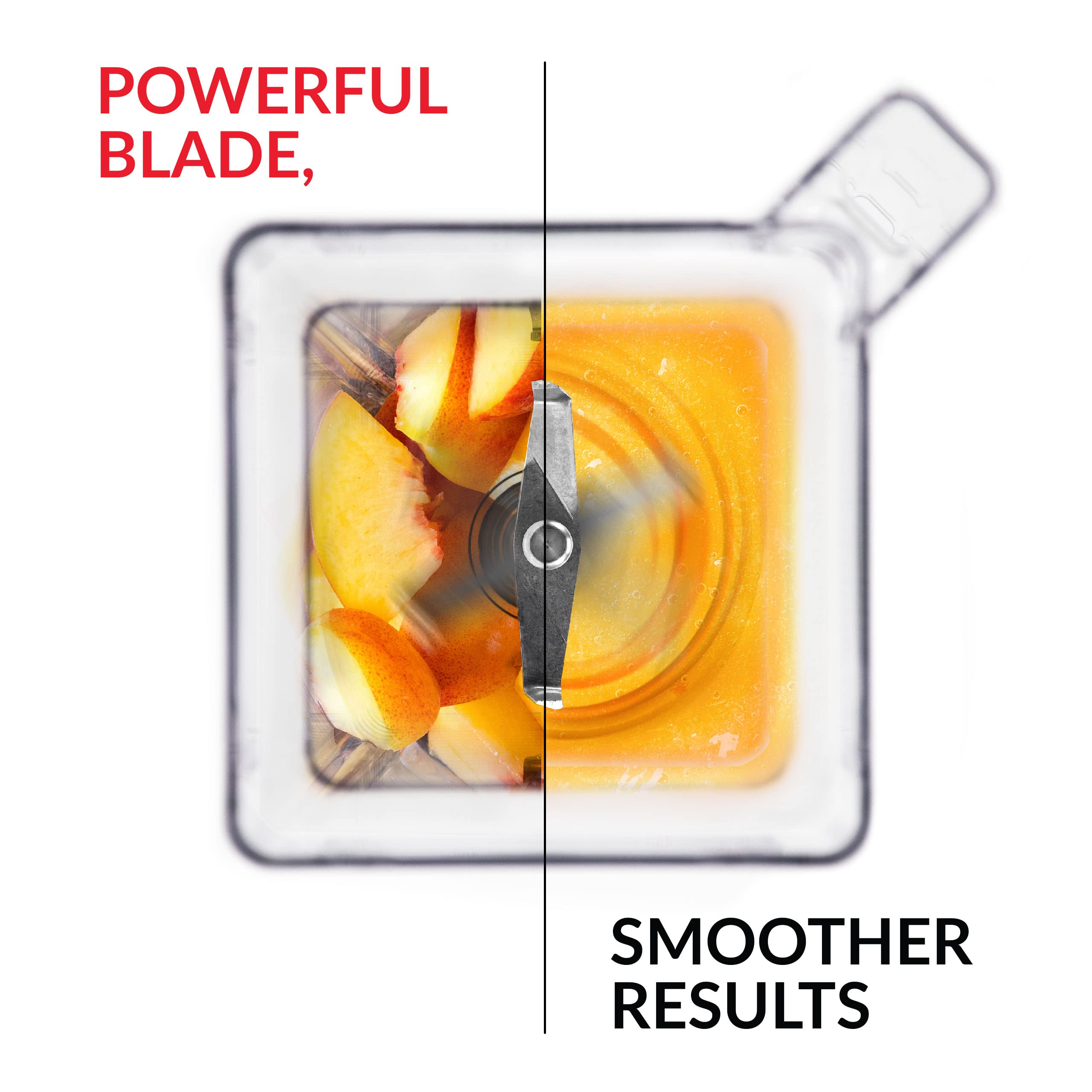 Blendtec WildSide+ jar top view emphasizes wide base and interior ridges.