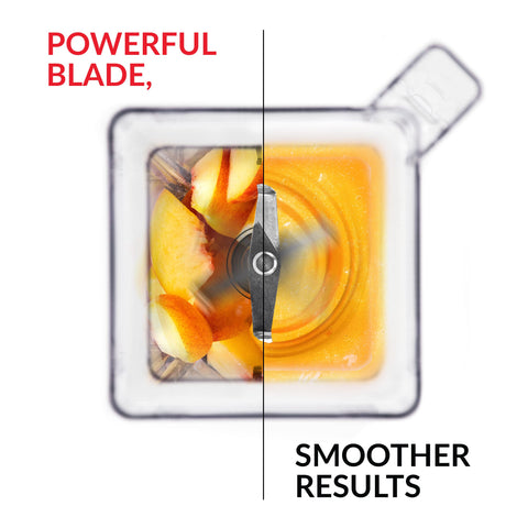 Blendtec WildSide+ jar top view emphasizes wide base and interior ridges.
