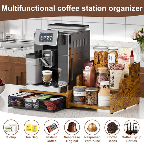 Bliesosfud syrup rack guards prevent spills with built-in guardrails.