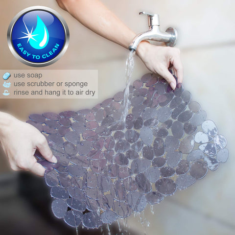 Bligli Pebble Sink Mat easy-clean design simplifies washing and quick drying after meals.