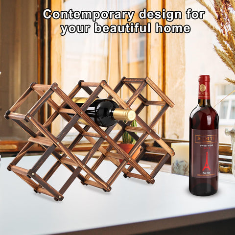 BlissfulScape countertop storage for wine, water bottles, and more.