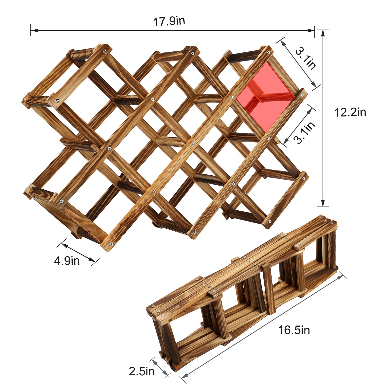 BlissfulScape foldable wine rack saves space, ideal for events.