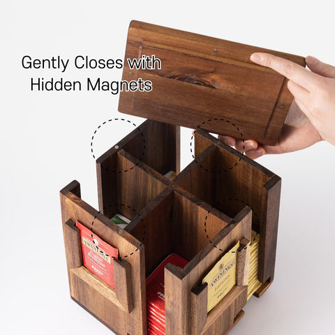 Blissli magnetic lid keeps contents covered and accessible.