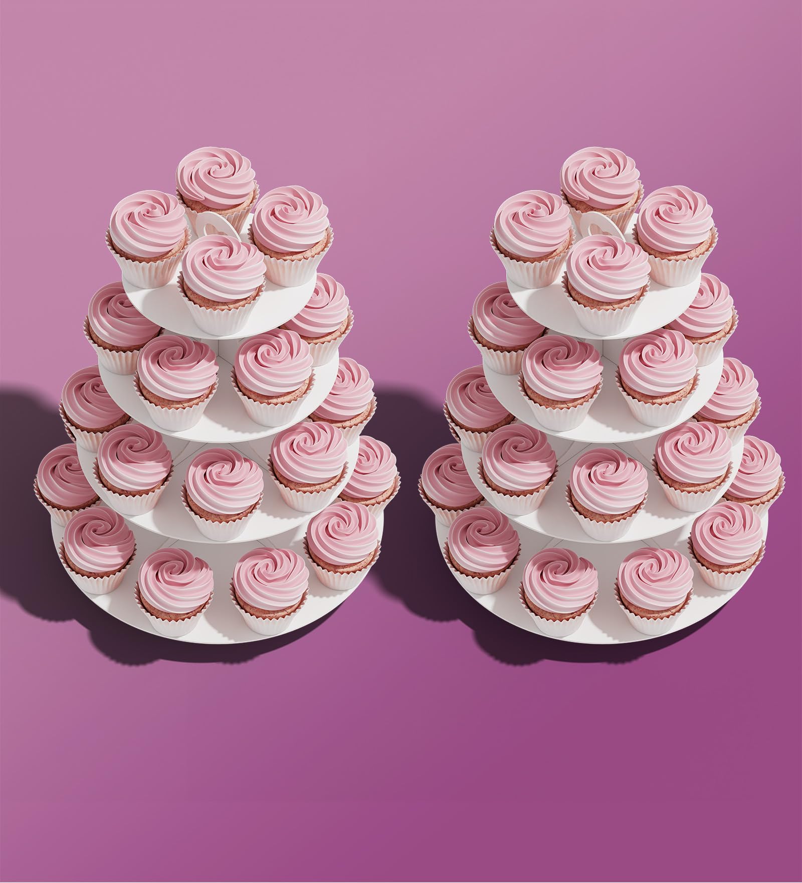 Blissur classic white cupcake stand adds a timeless dessert display.