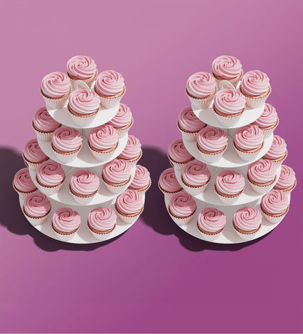 Blissur classic white cupcake stand adds a timeless dessert display.