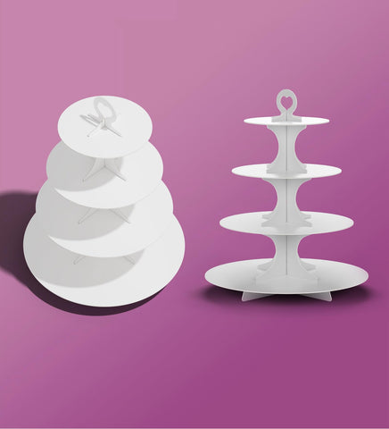 Blissur durable cardboard cupcake stand supports treats securely.