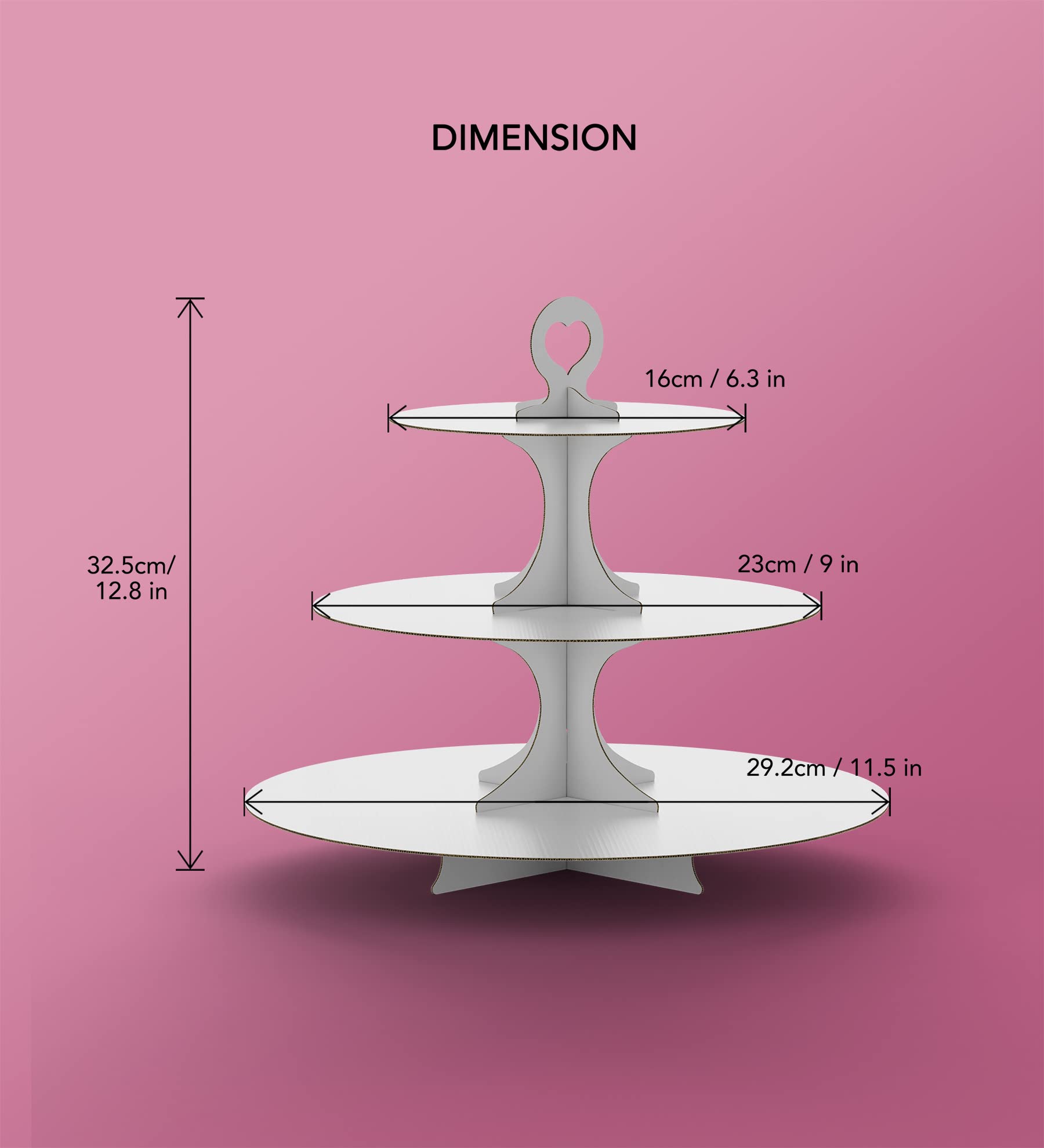 Blissur Cupcake Stand Tower party display elevates assorted treats