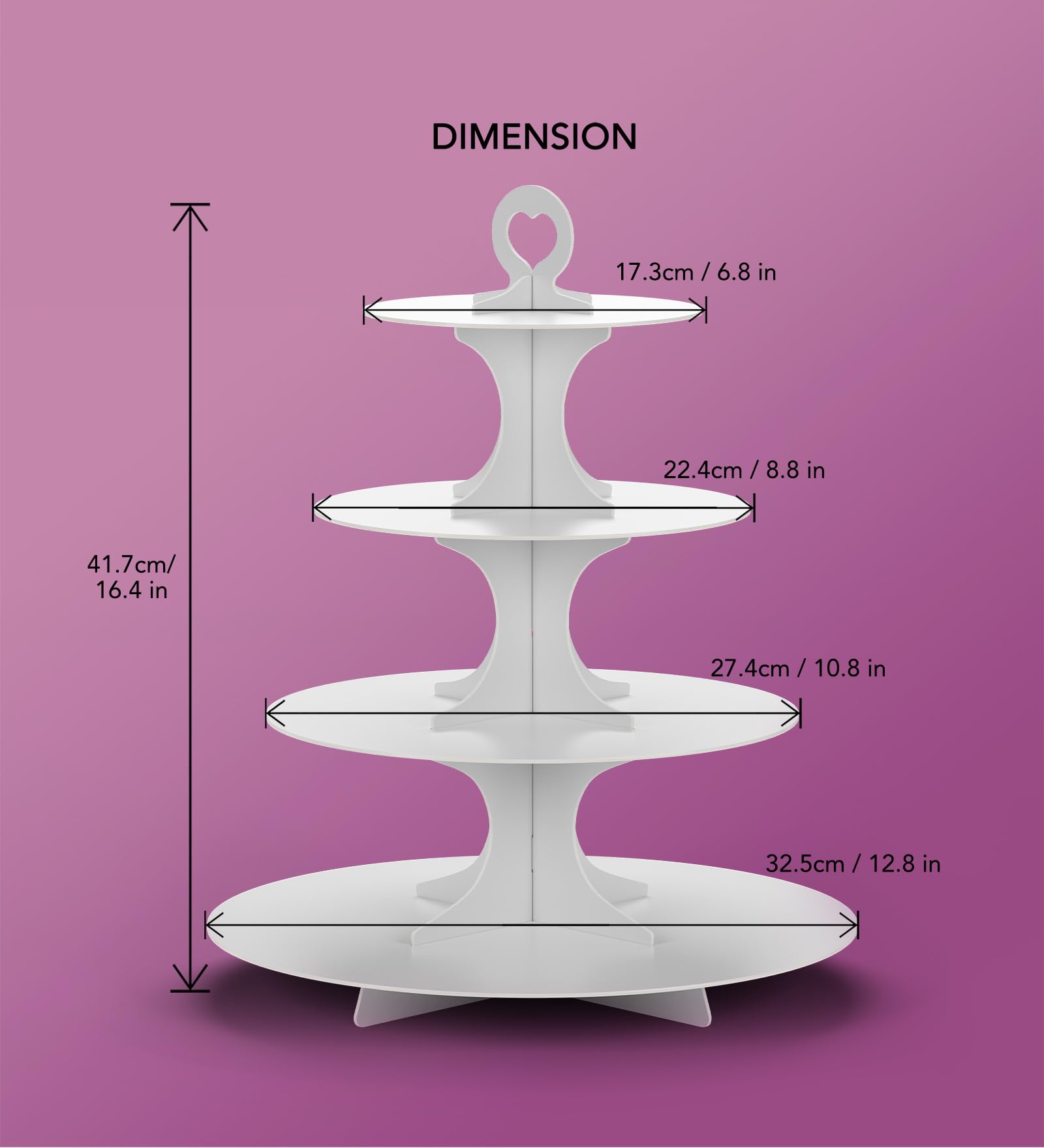 Blissur cupcake stand perfect for assorted desserts and party snacks.