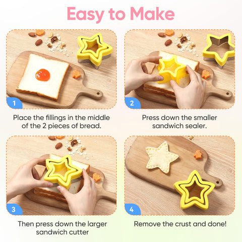 Blithcreav Uncrustable square cutter for neat, easy-to-handle lunches.