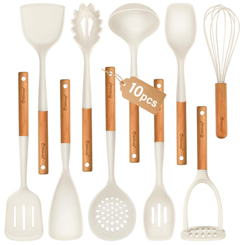 Blithely 10-piece silicone utensils set full view for versatile cooking