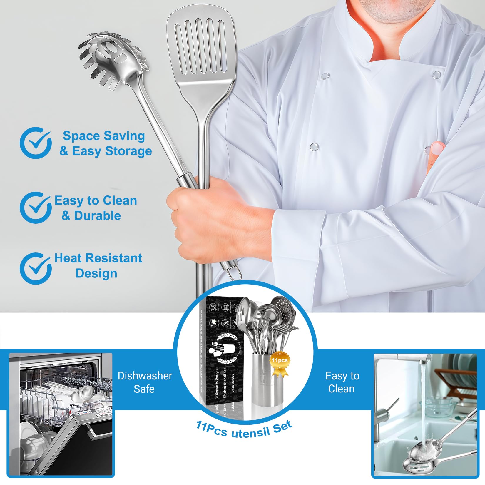 Blithely potato masher offers sturdy leverage for smooth mashing.