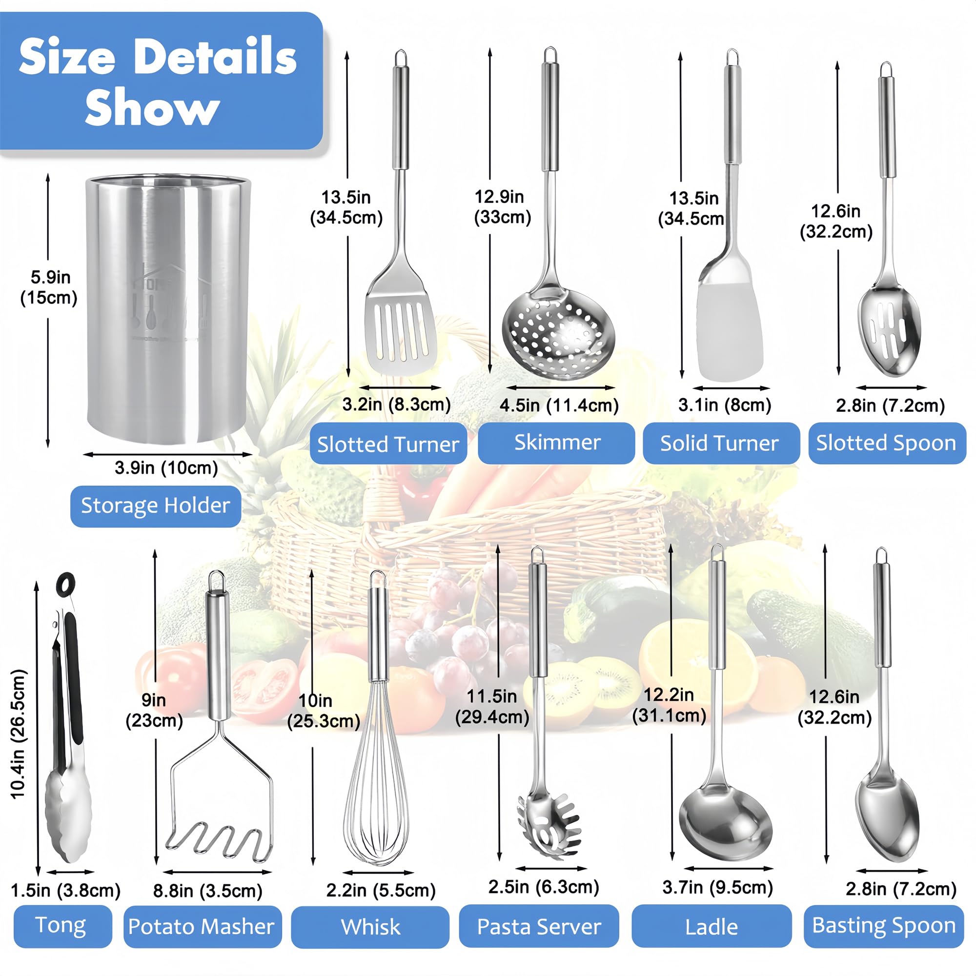 Blithely spoons provide balanced grip for sauces and scoops.