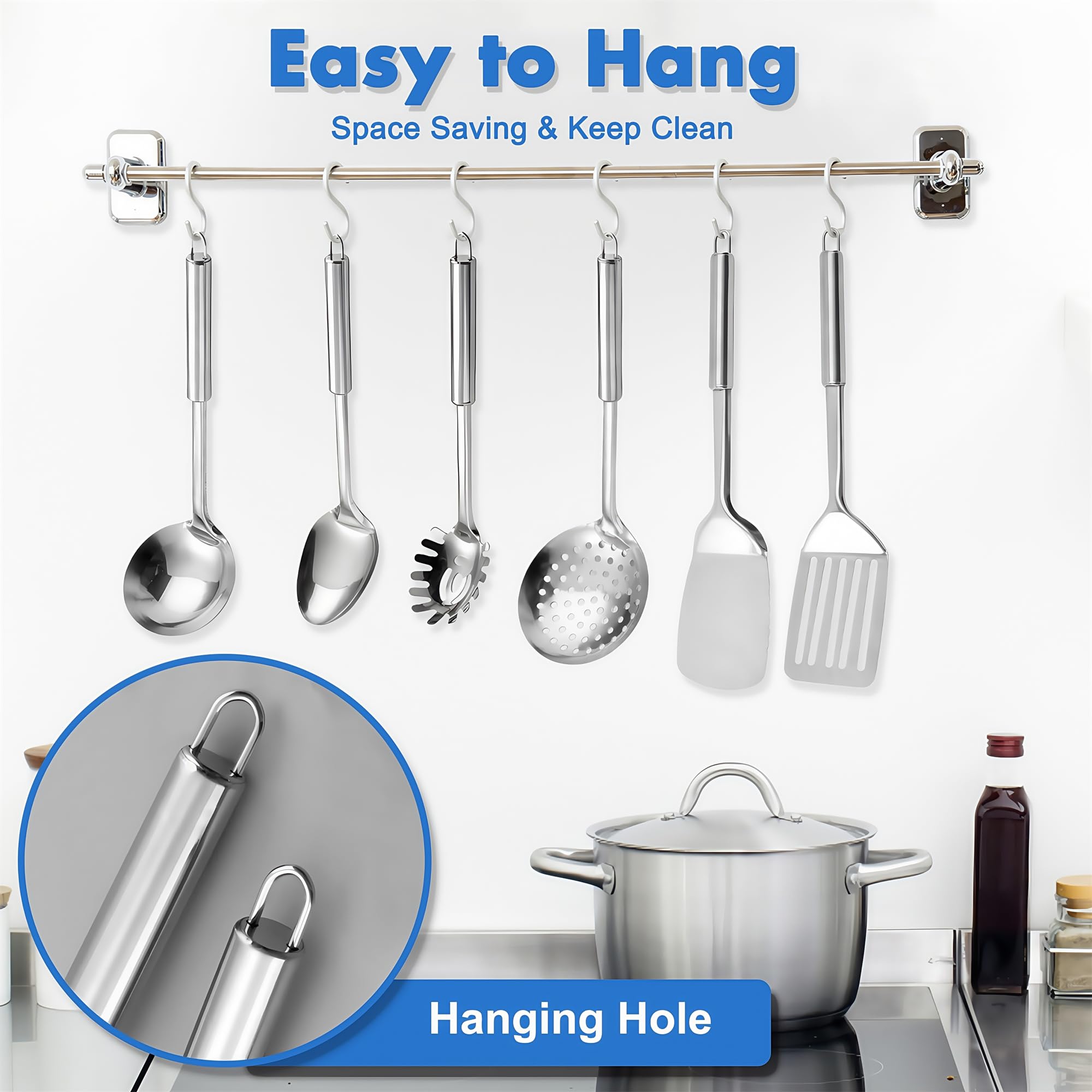 Blithely tongs enable safe flipping and serving with confidence.