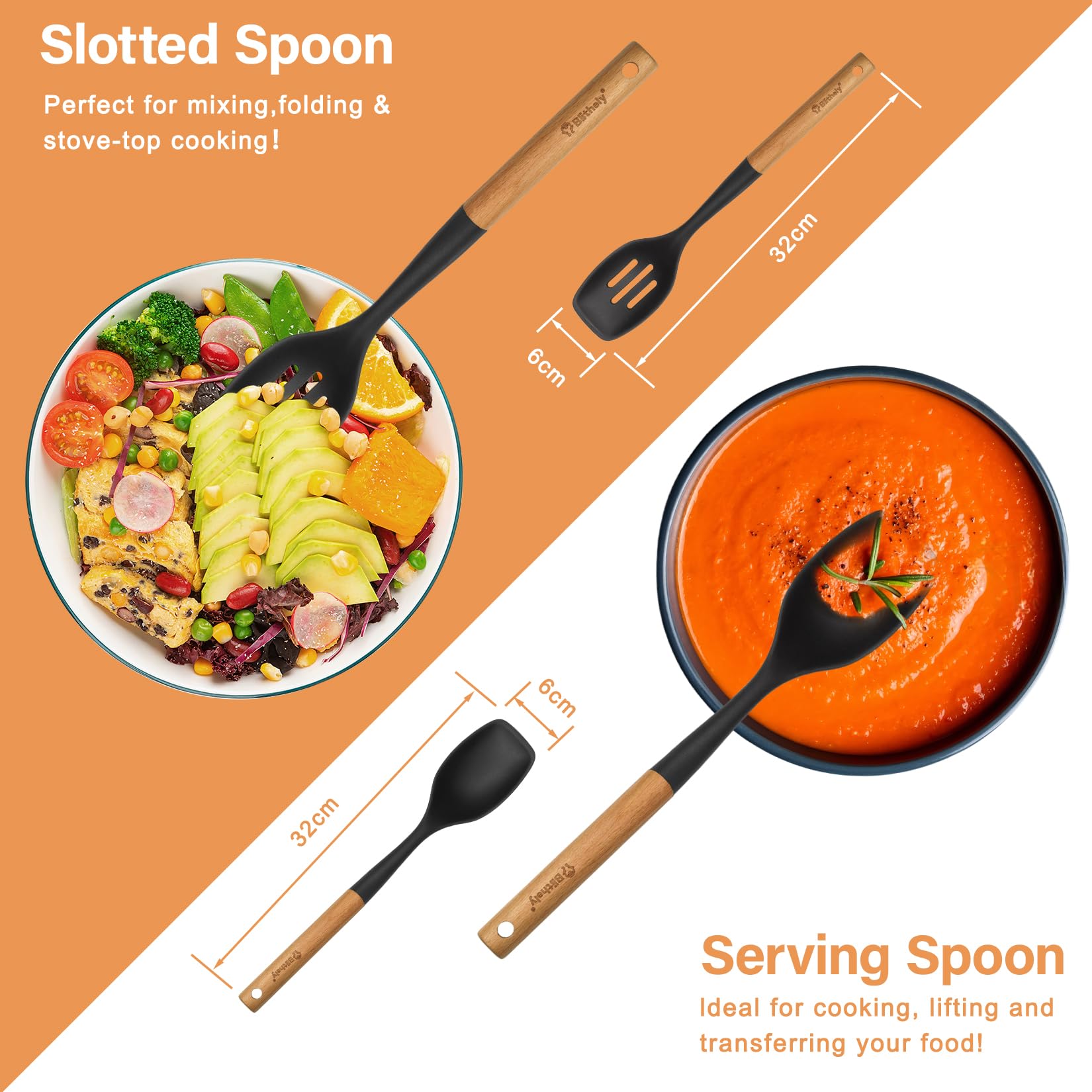 Blithely easy-care silicone cleans quickly after cooking.