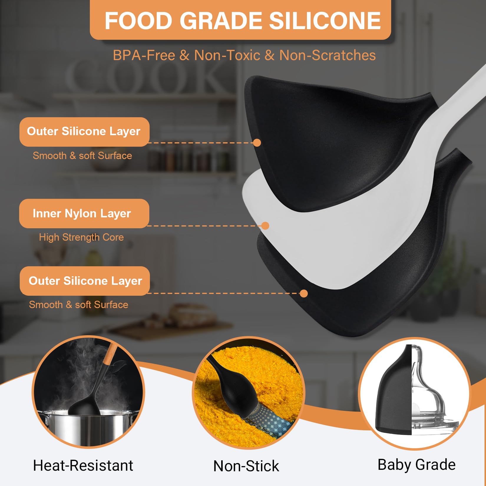 Blithely storage hook for space-saving kitchen organization