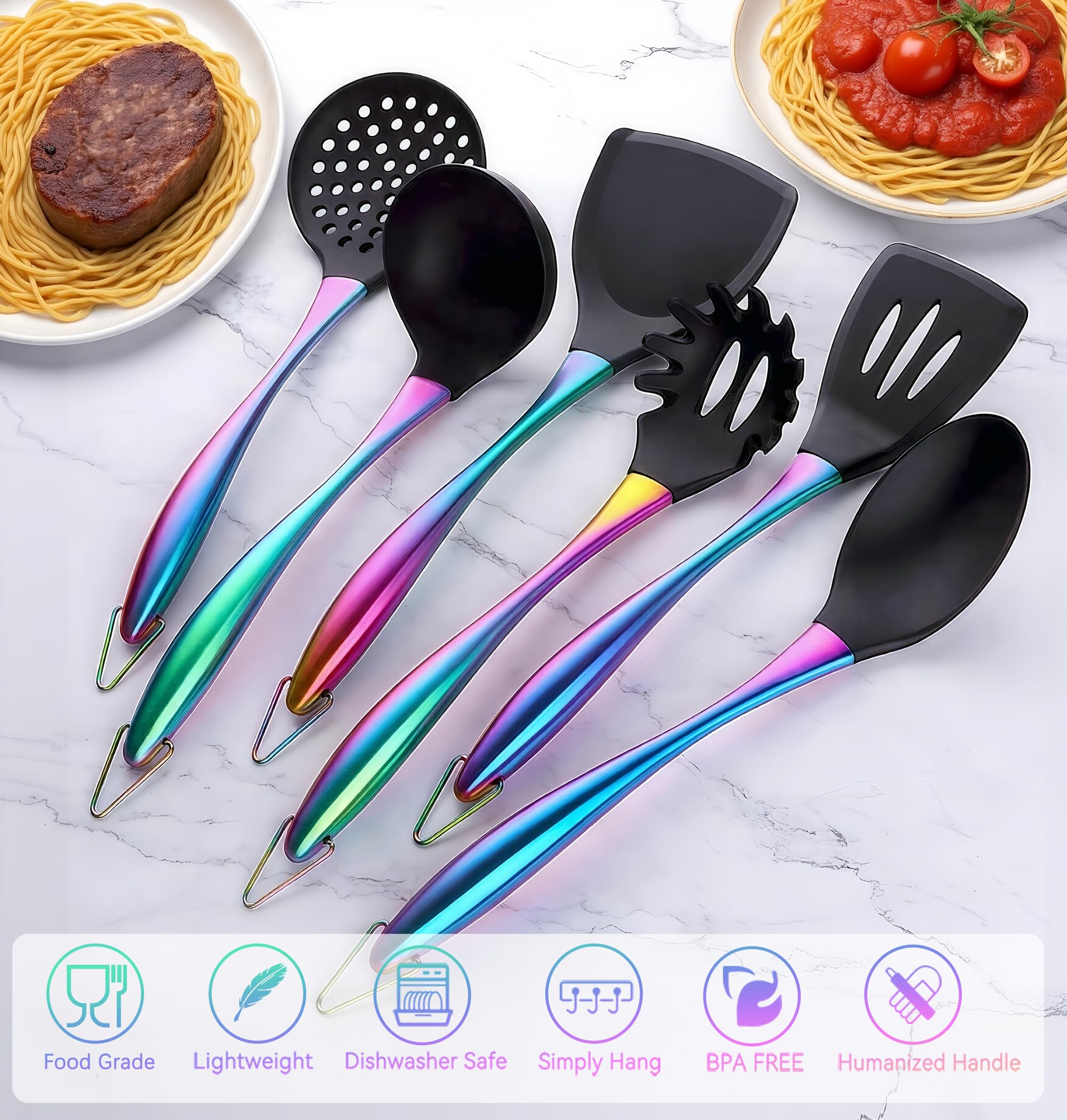 Blithely pasta server eases serving and portion control
