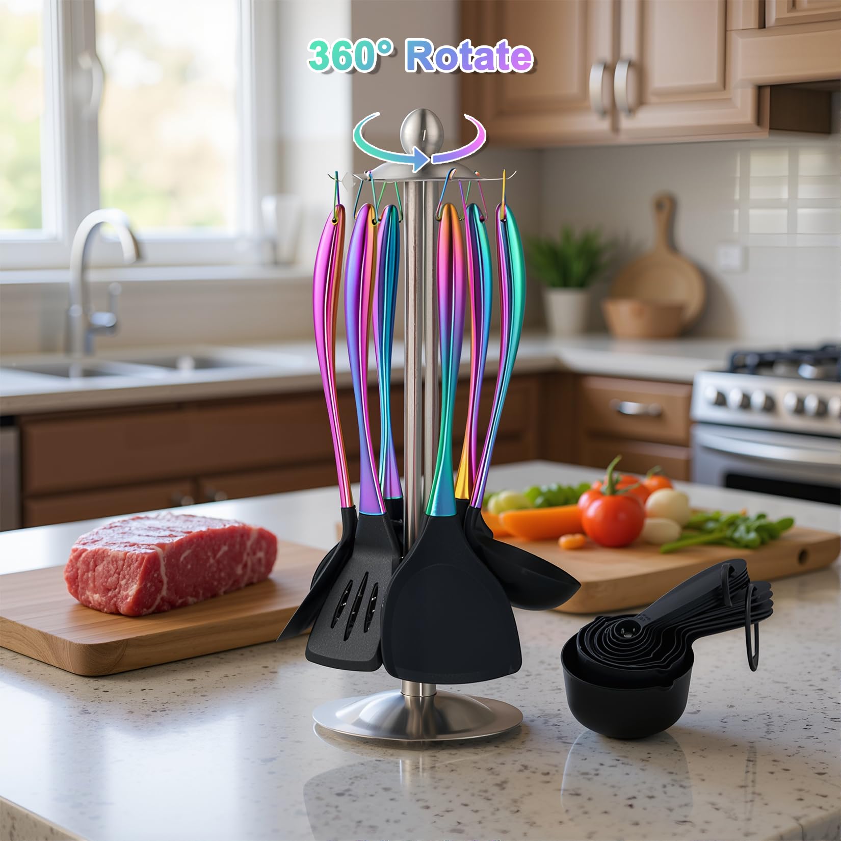 Blithely slotted turner protects nonstick surfaces while flipping