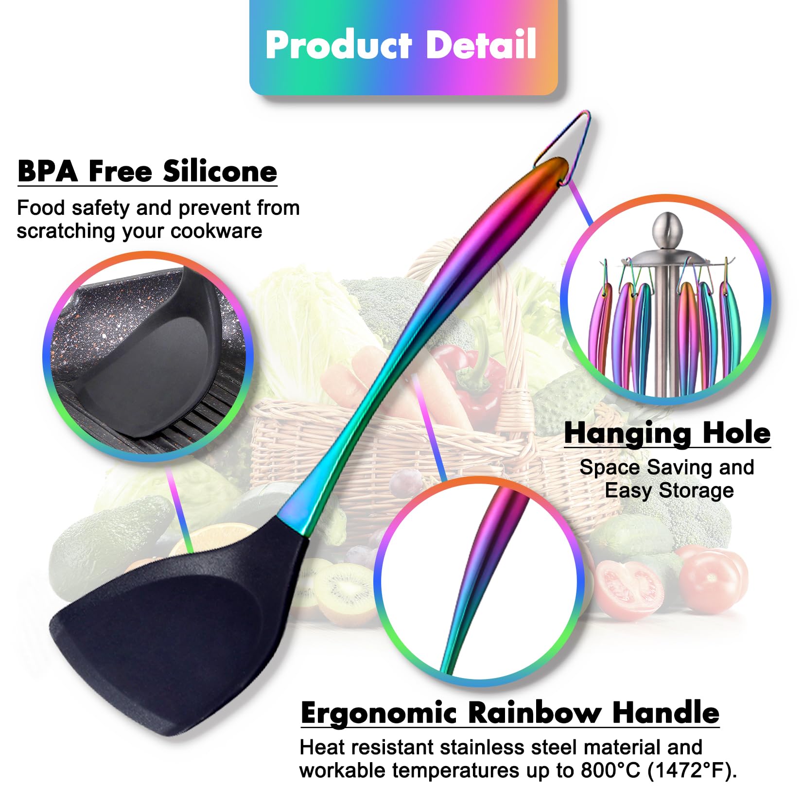 Blithely solid turner with durable stainless steel handle for comfortable cooking
