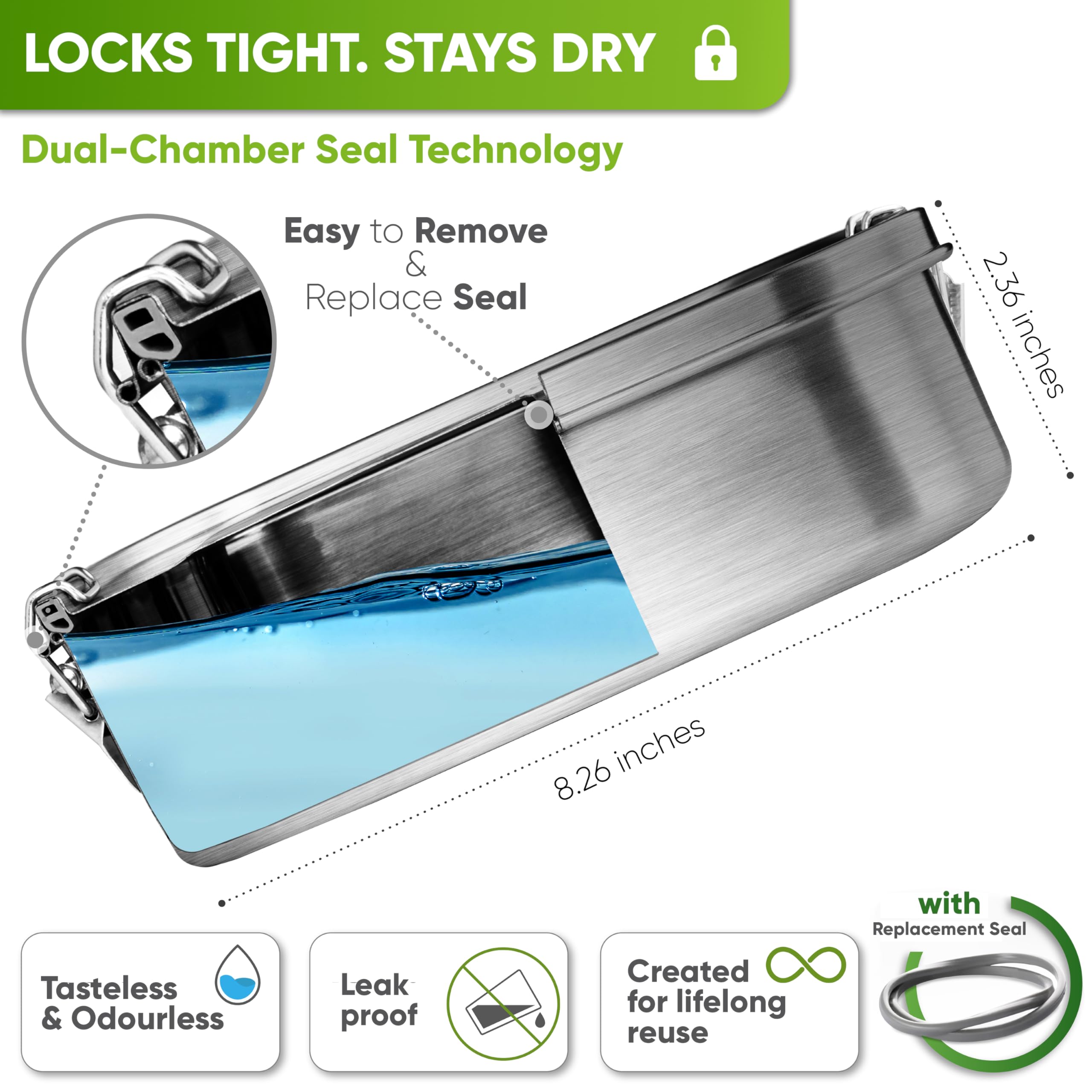 Blockhuette dishwasher-safe lunch box for quick cleanup after meals.