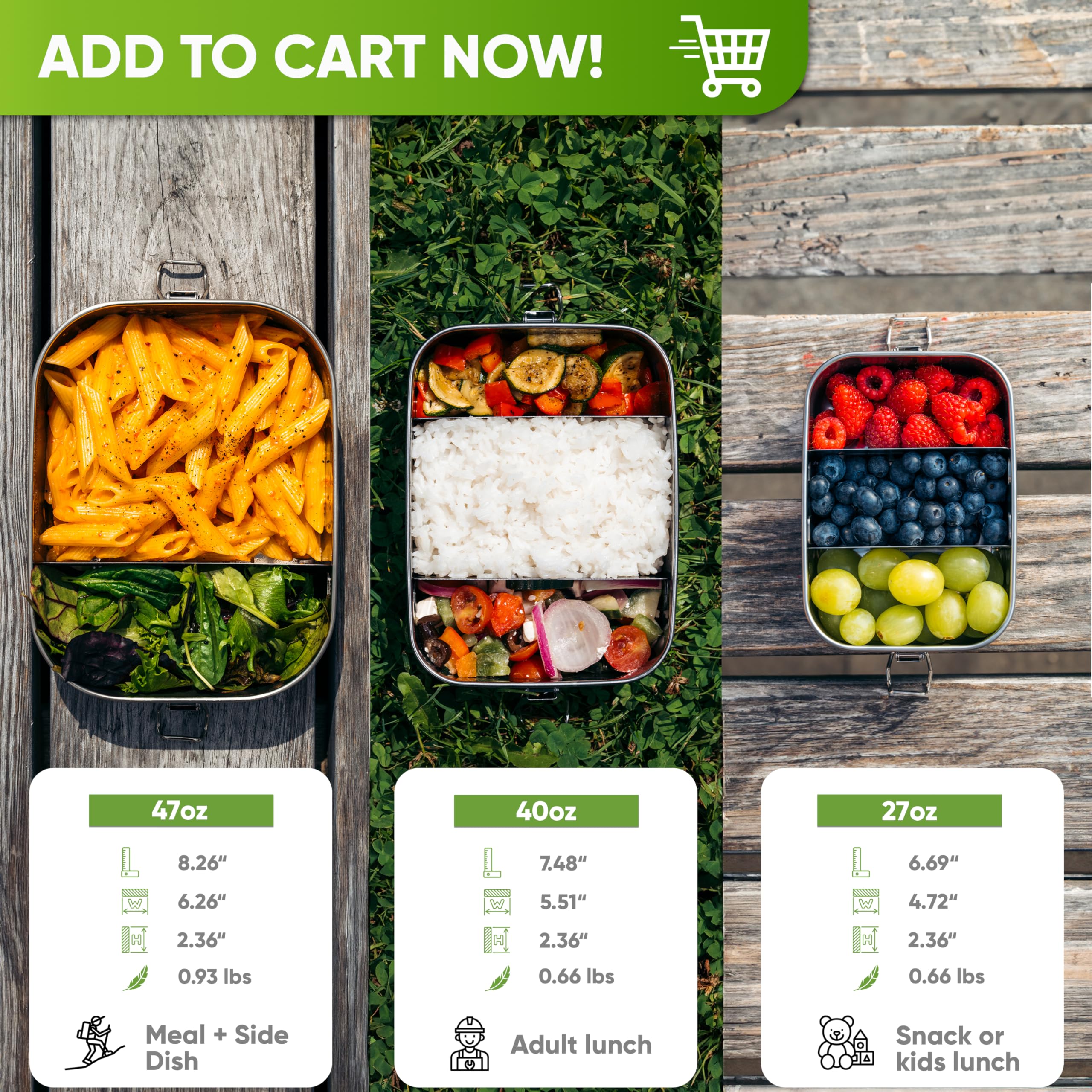 Blockhütte dishwasher-safe Bento box for easy cleanup after busy days.