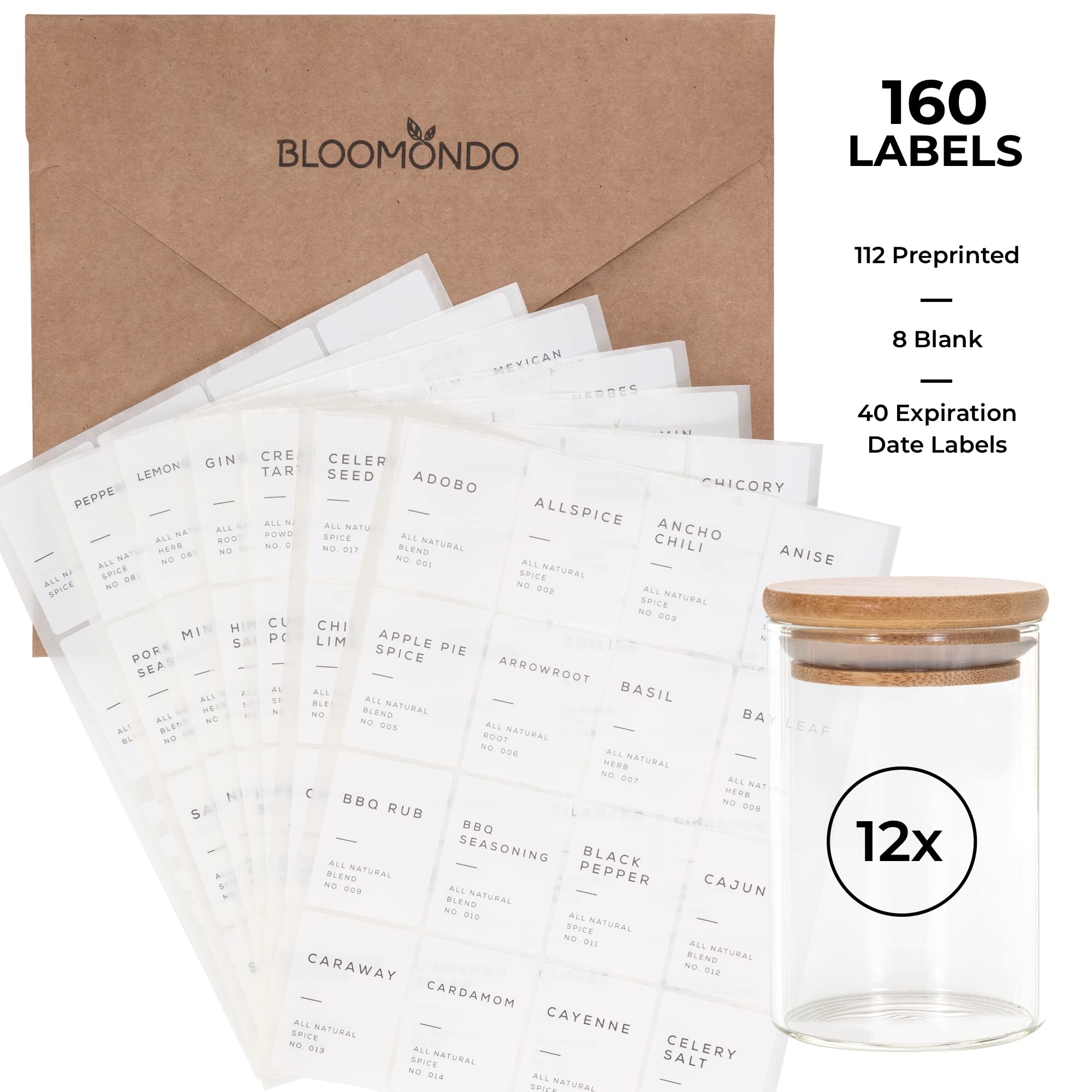 Bloomondo bamboo lids seal aroma and keep contents fresh