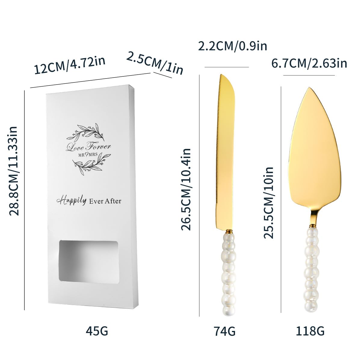 Bltnever gift-ready cake cutting set packaging designed for gifting.