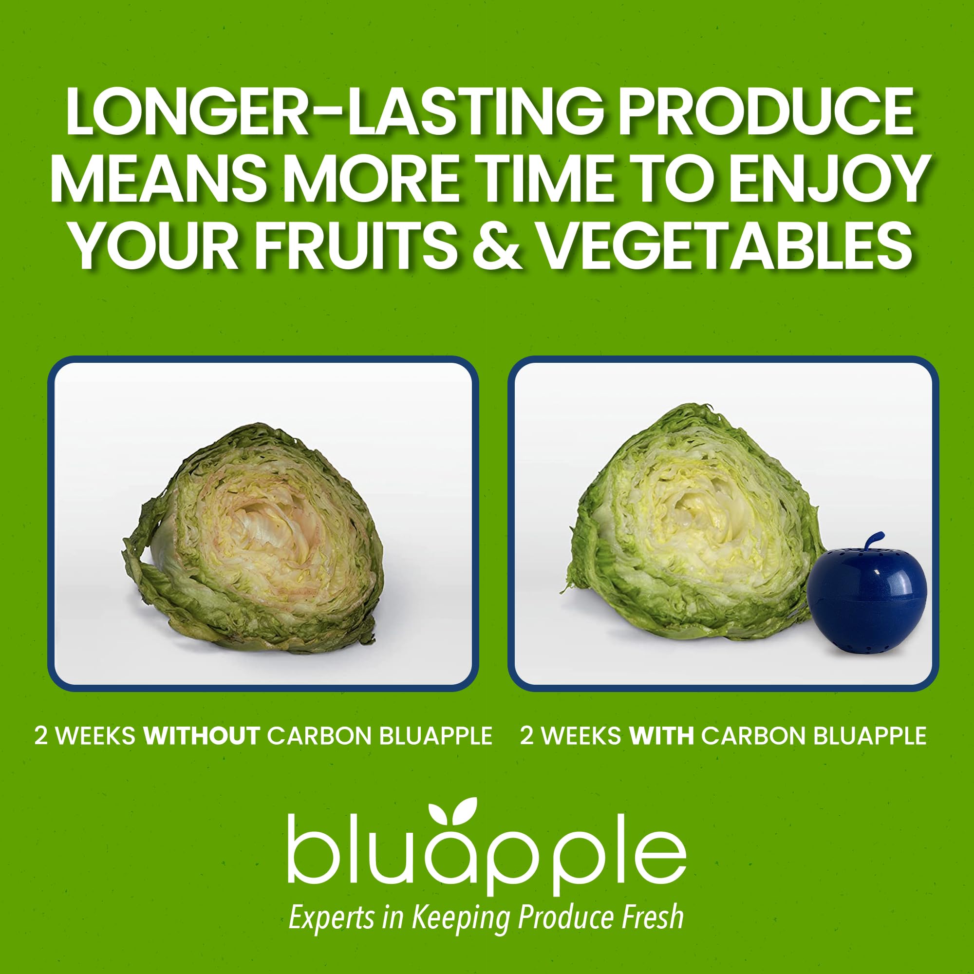 BluApple in-fridge drawer demonstrates convenient storage.