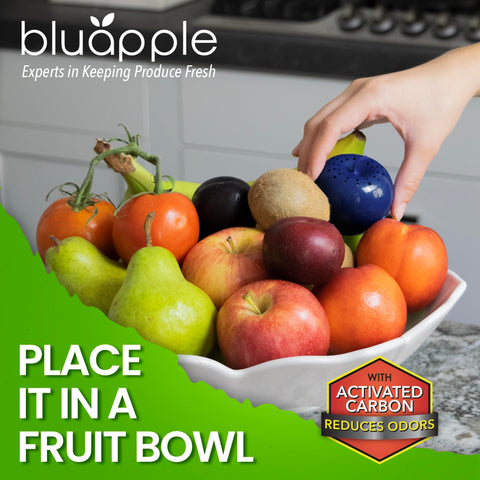 BluApple multi-use storage keeps produce organized.