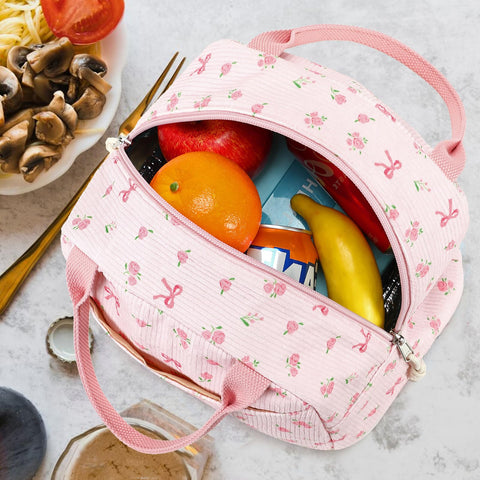 Bluboon insulated lunch bag large capacity preserves meals during commutes.