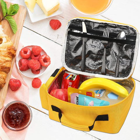 Bluboon lunch tote reinforced handle for comfortable carrying on busy mornings