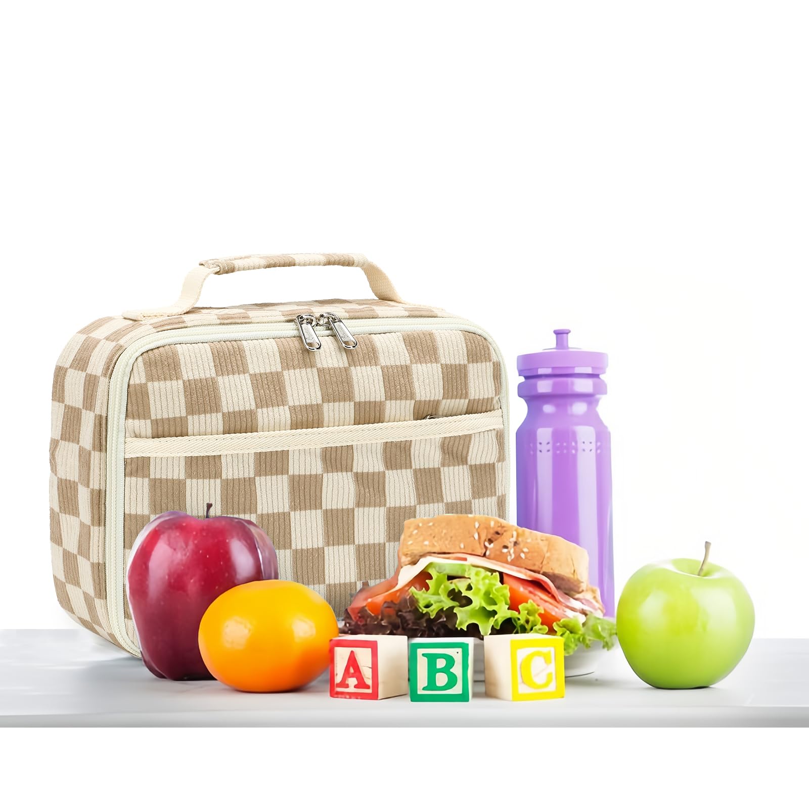 Bluboon insulated lunch bag portable for school, picnics, or outings.