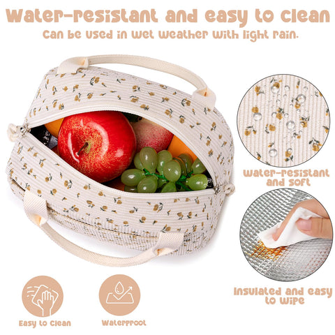 Bluboon lunch bag reinforced zippers promise daily durability.