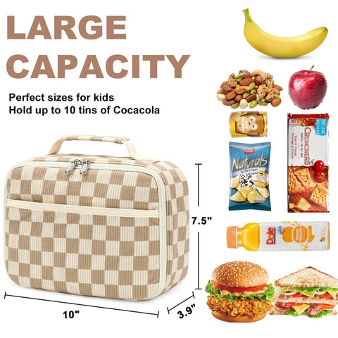 Bluboon lunch bag side pocket holds keys or cards for easy organization.