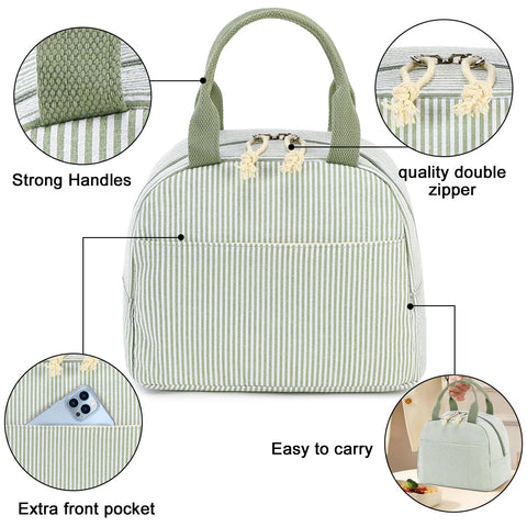 Bluboon padded handle and reinforced zipper for easy carrying