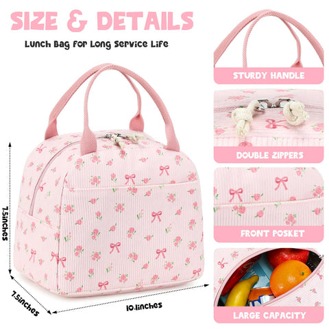 Bluboon reinforced zippers lunch bag ensures reliable access.