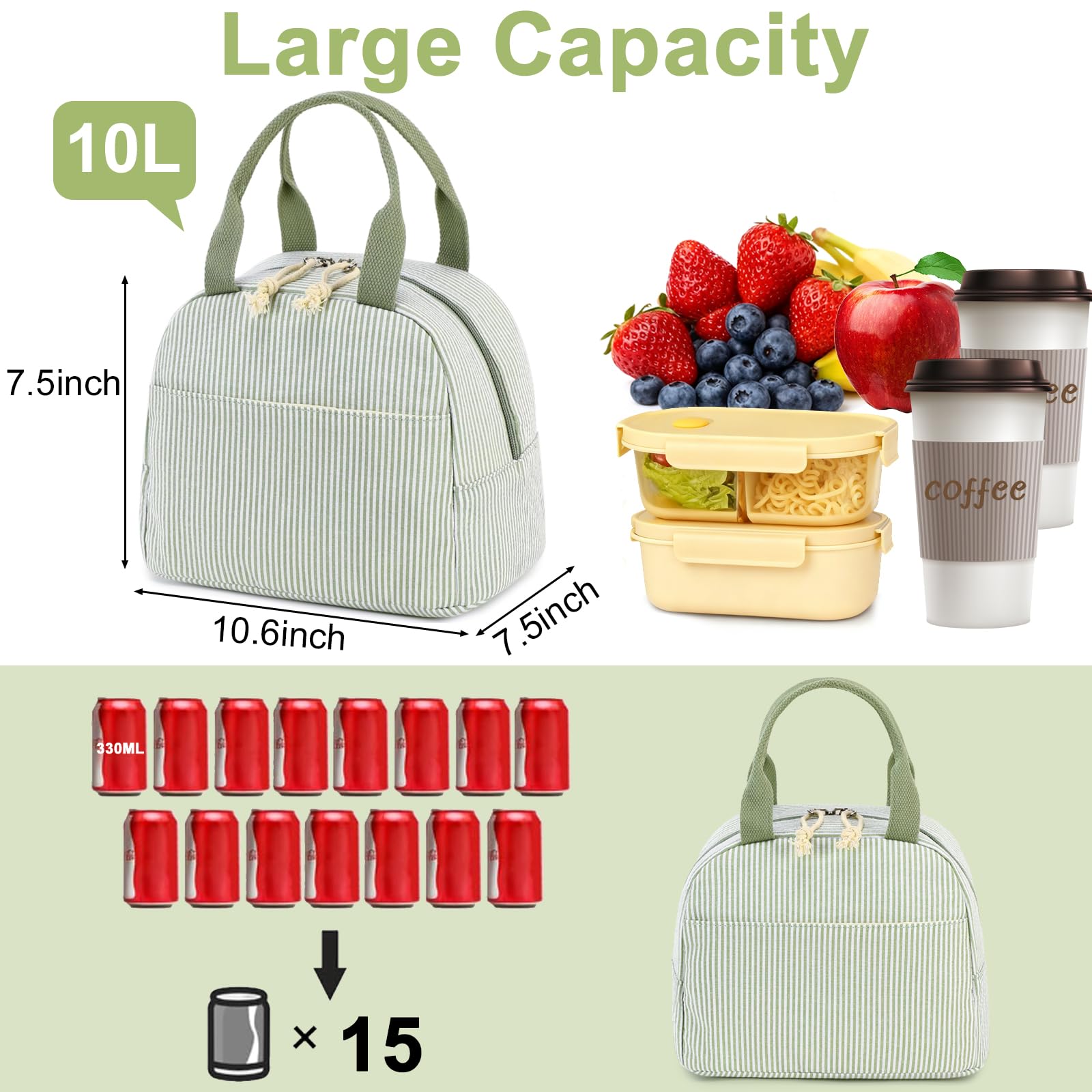 Bluboon water-resistant lunch bag protects contents in light rain