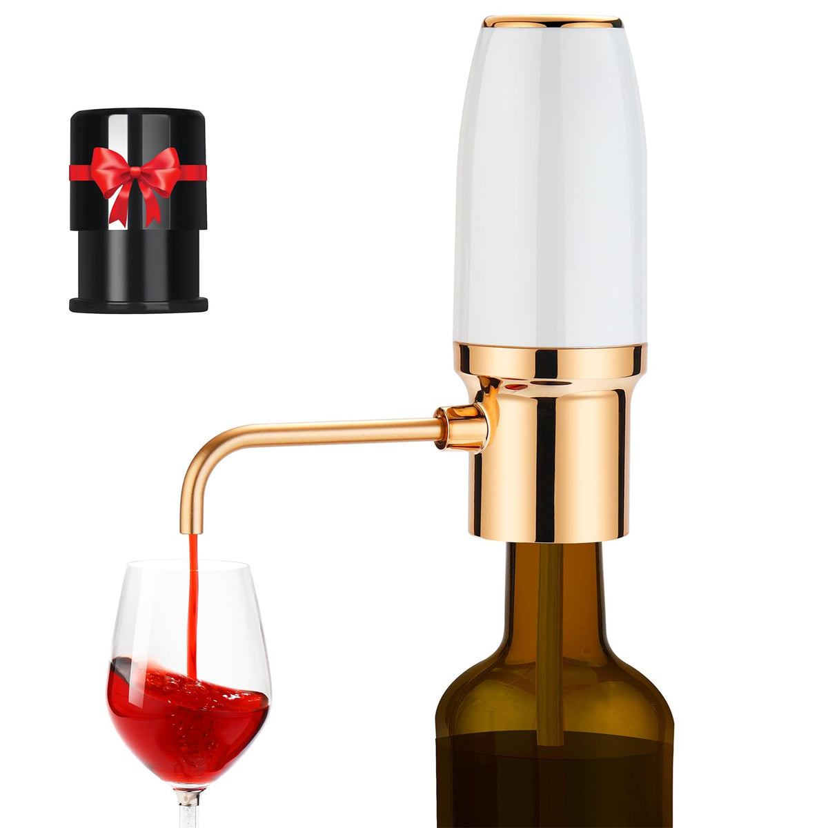 BLUBYEES electric wine aerator pourer bottle-setup for smoother wine