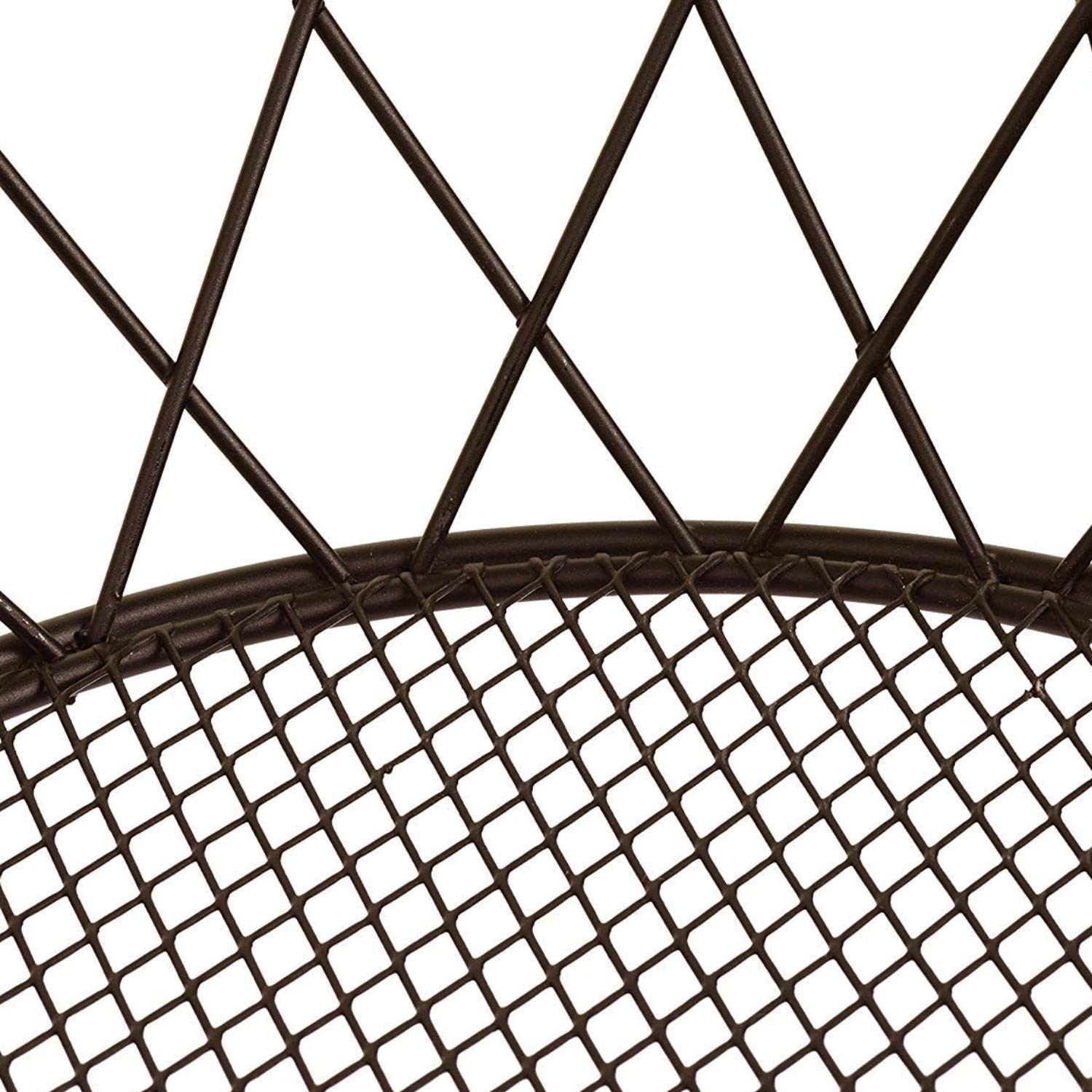 Blue Donuts heavy-duty 3-tier hanging basket bronze finish enhances kitchen décor.