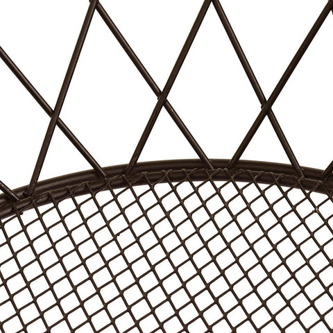 Blue Donuts heavy-duty 3-tier hanging basket bronze finish enhances kitchen décor.