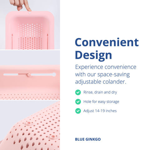 BLUE GINKGO Drying utensils basket pink improves airflow for faster air-drying.