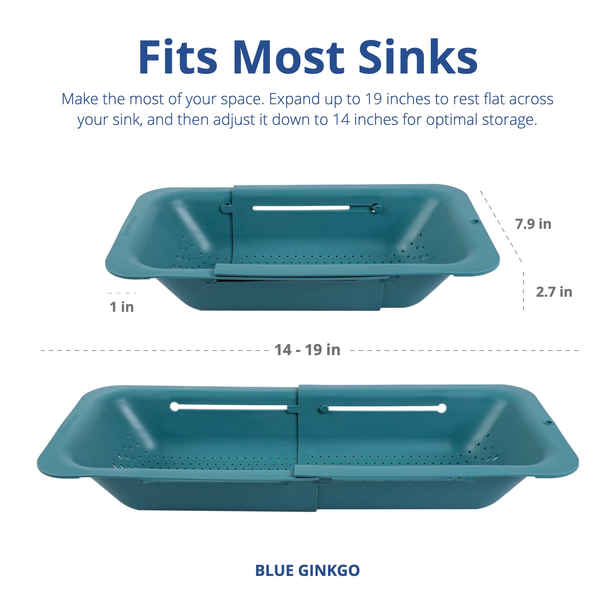 BLUE GINKGO BPA free heat resistant colander for everyday use
