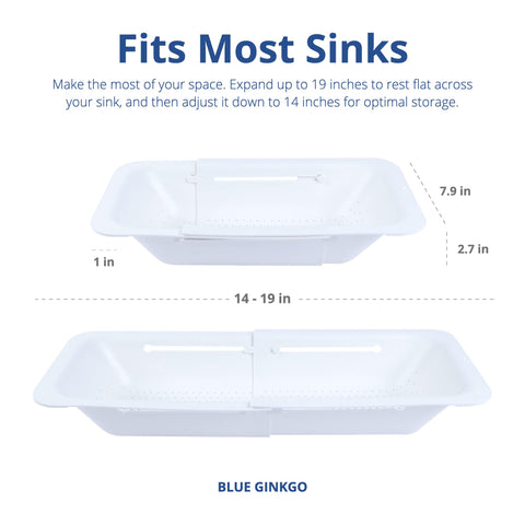 Blue Ginkgo BPA-free plastic colander supports safe meal prep.