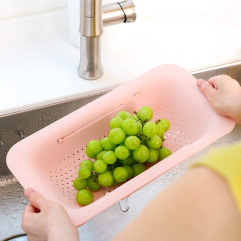 BLUE GINKGO Heat-resistant up to 212°F colander pink stays sturdy.