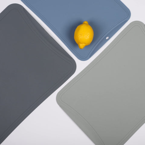 Blue Ginkgo TPU cutting mats lightweight and stackable for easy storage.