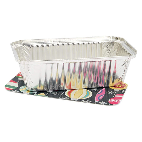 Blue Panda Christmas-design loaf pans ideal for treats and small loaves.